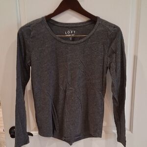 Loft Vintage Soft Long Sleeve Tee Size M DARK GRAY